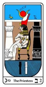 Egyptian Tarot Card Arcanum 2 The priestess