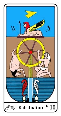 Arcanum 10 – The Wheel of Fortune The Sphinx Tarot Meaning