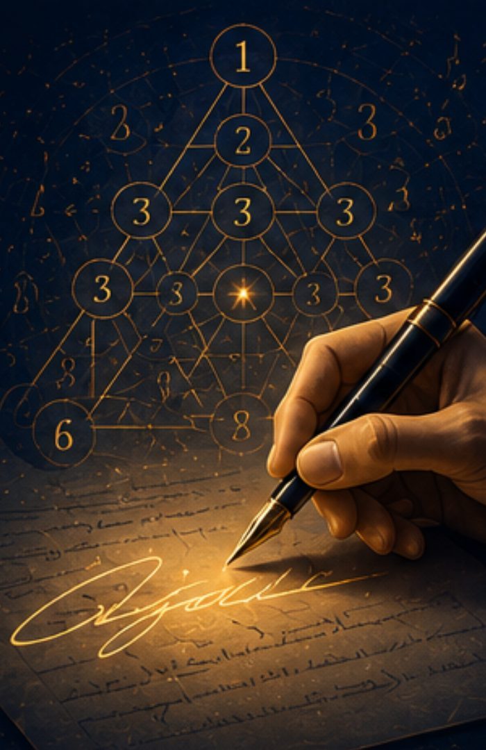 Hermetic Numerology Map with Signature Rectification