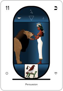 Arcanum 11 Strength tarot meaning woman taming lion