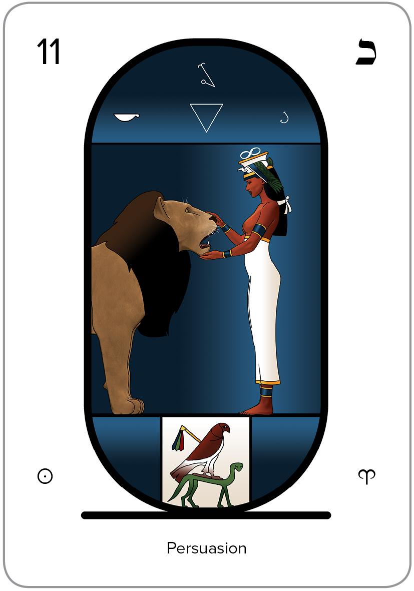 Arcanum 11 Strength tarot meaning woman taming lion